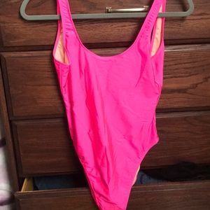 Pink body suit